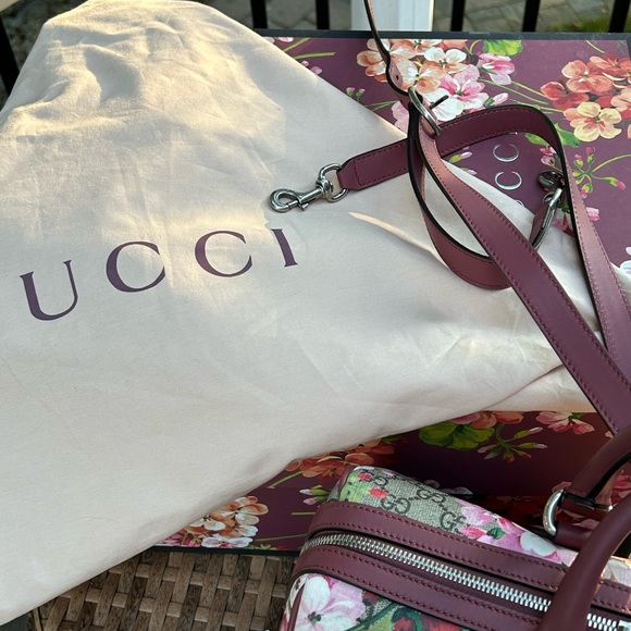 100% Authentic Gucci Supreme Large Bloom Boston Shoulder Bag CARRIED ONCE. - Picture 2 of 10